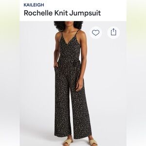 NWT Kayleigh Petite Rochelle Knit Jumpsuit Sz LP